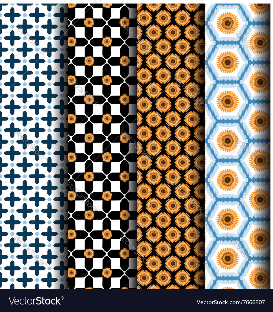 Set seamless geometric pattern