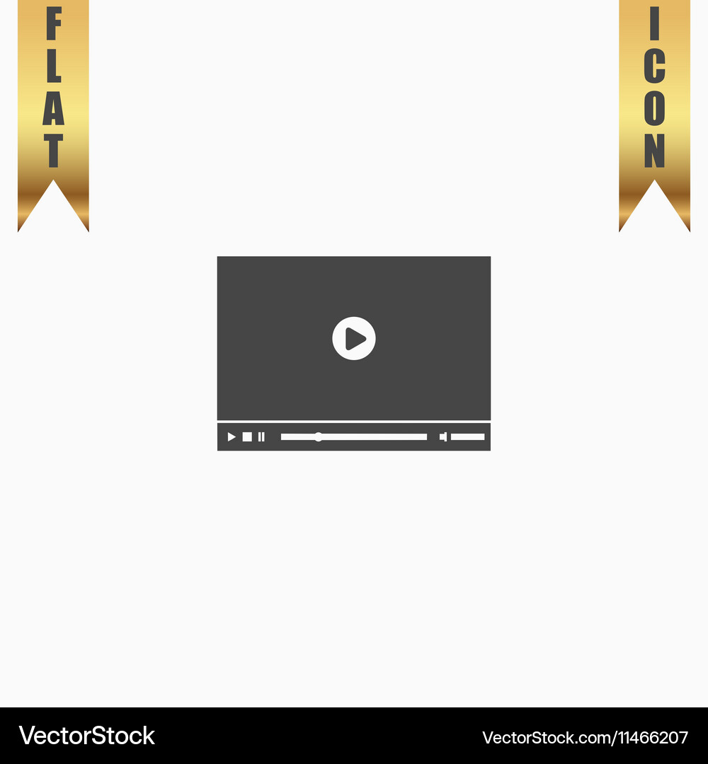 Video player for web Royalty Free Vector Image