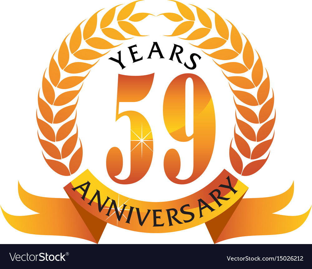 59-years-ribbon-anniversary-royalty-free-vector-image