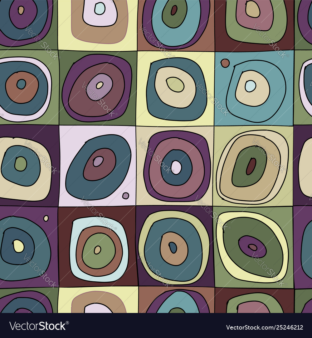 Abstract circles seamless pattern for your design vector image Abstract circles seamless pattern for your design
