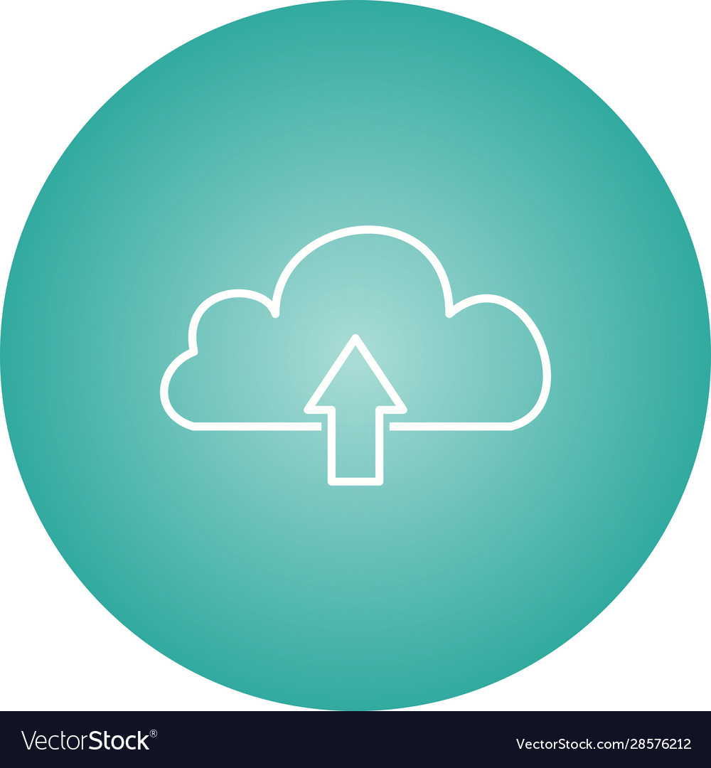 Beautiful cloud upload line icon