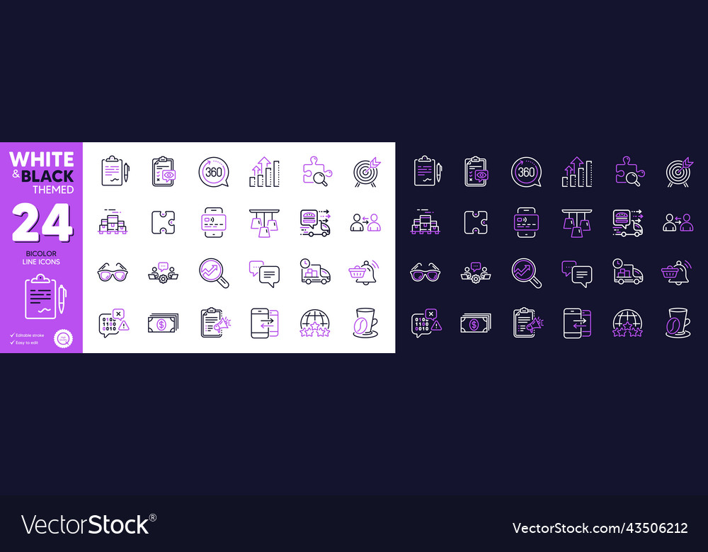 Boxes pallet analysis graph and card line icons Vector Image Boxes pallet analysis graph and card line icons