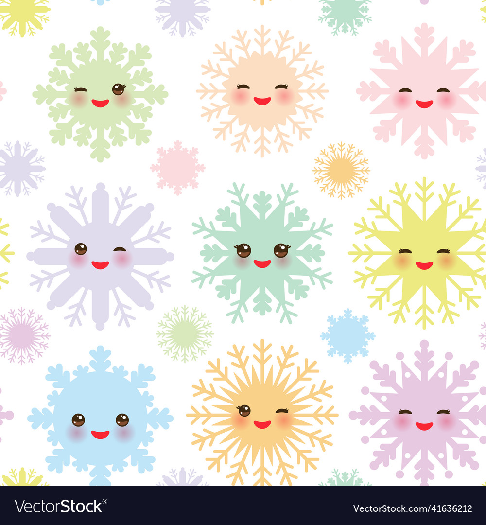 Christmas design seamless pattern kawaii Vector Image