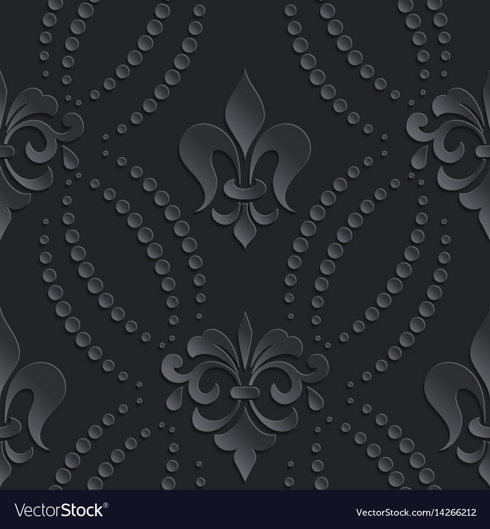 Dark Damask Pattern - Luxurious Texture