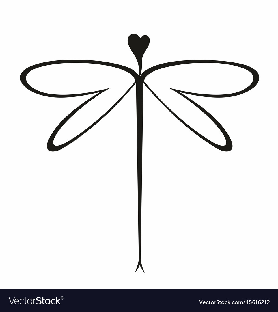 Dragonfly symbol Royalty Free Vector Image VectorStock