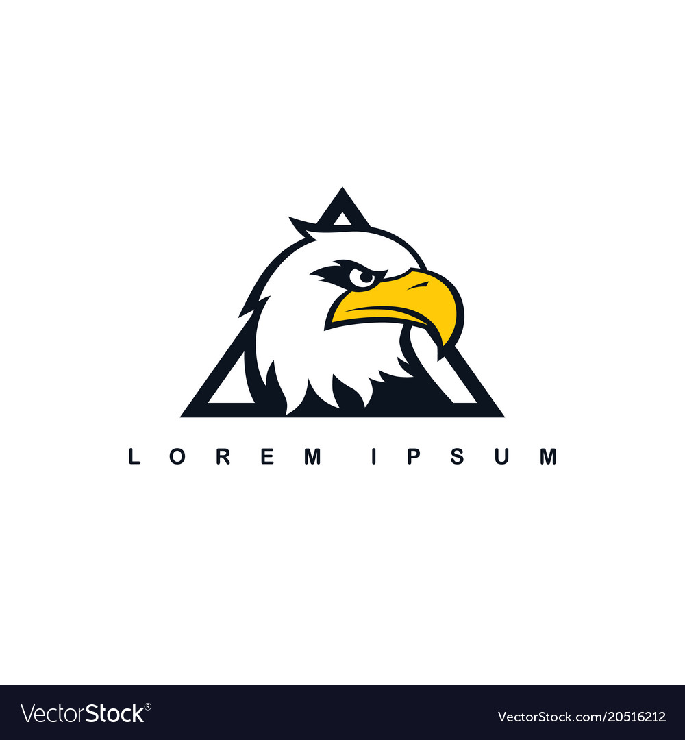 eagle hawk bird logo template royalty free vector image