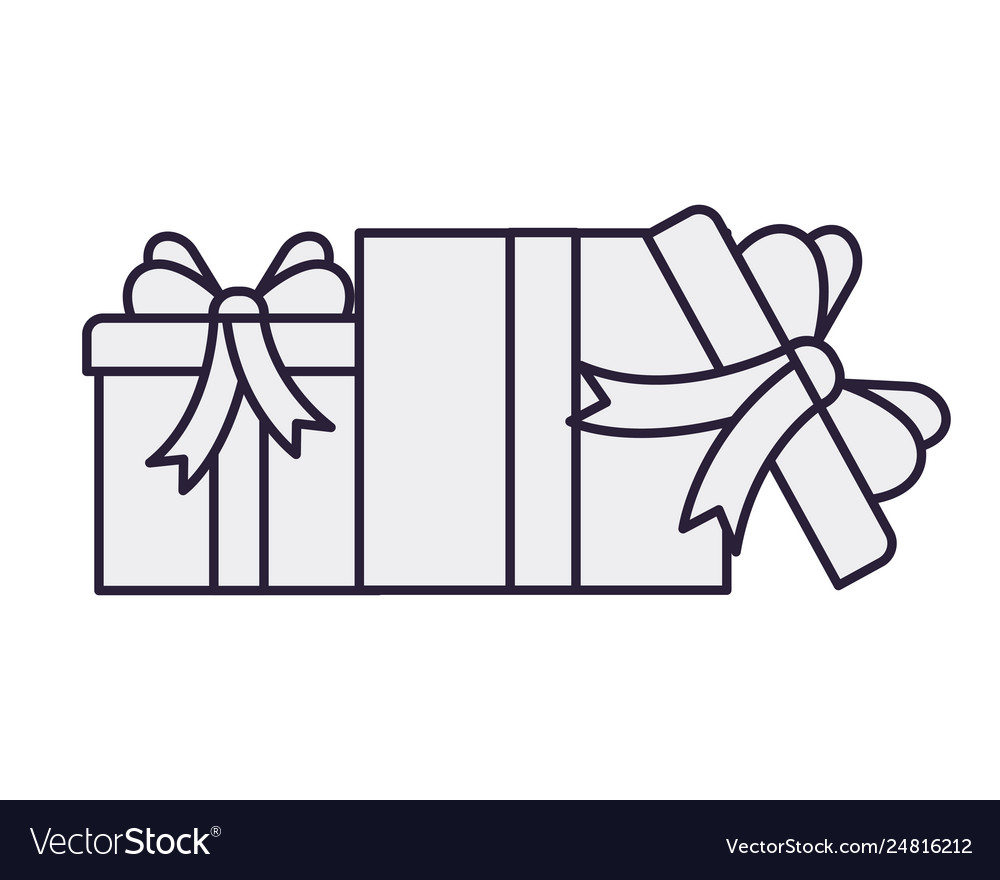 Gift boxes isolated icon Royalty Free Vector Image