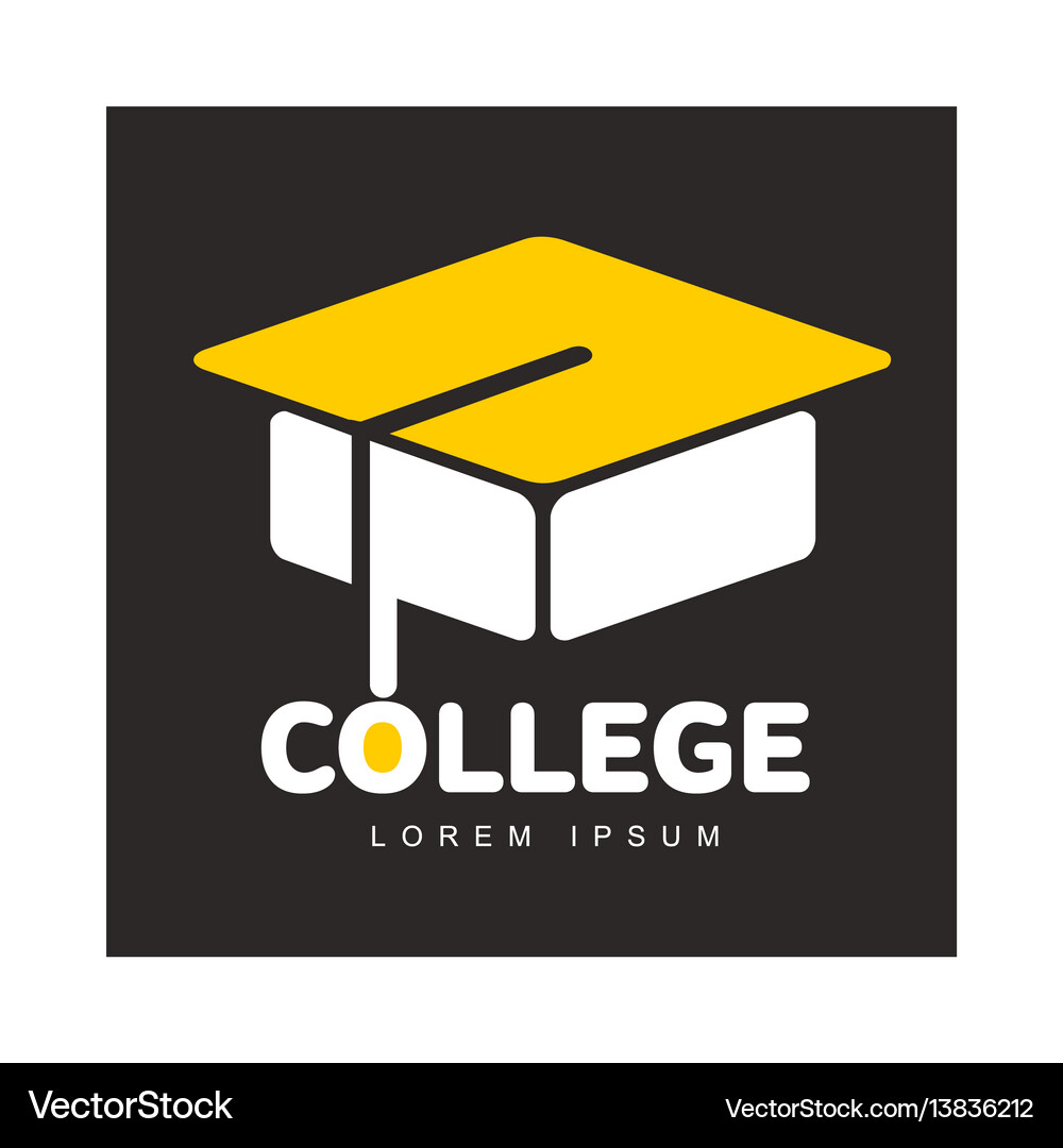 Graphic three colored square academic graduation Vector Image