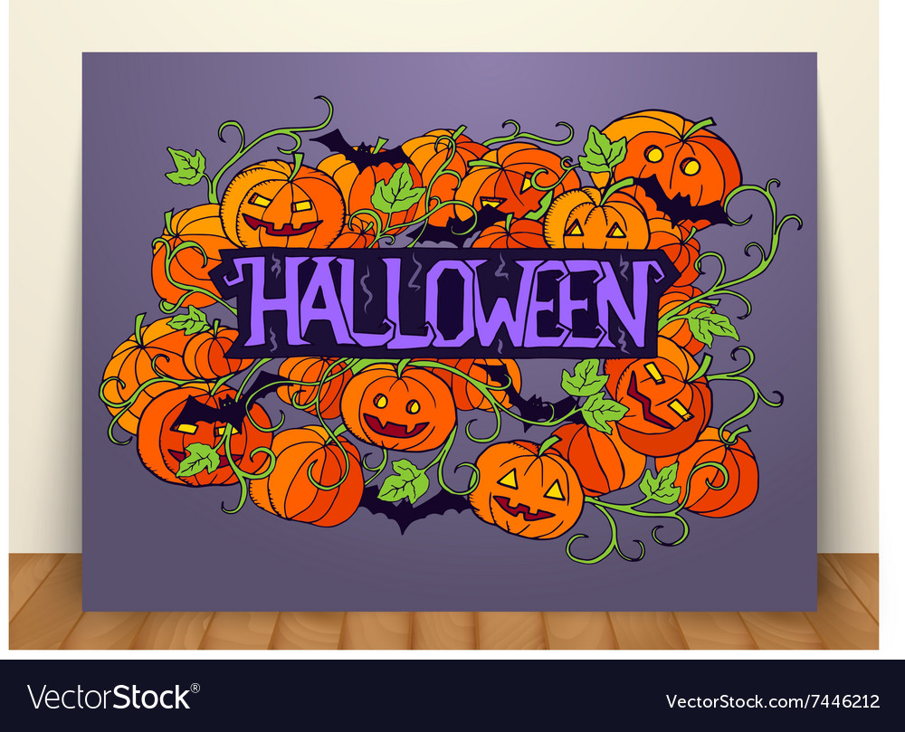 Halloween abstract invitation card