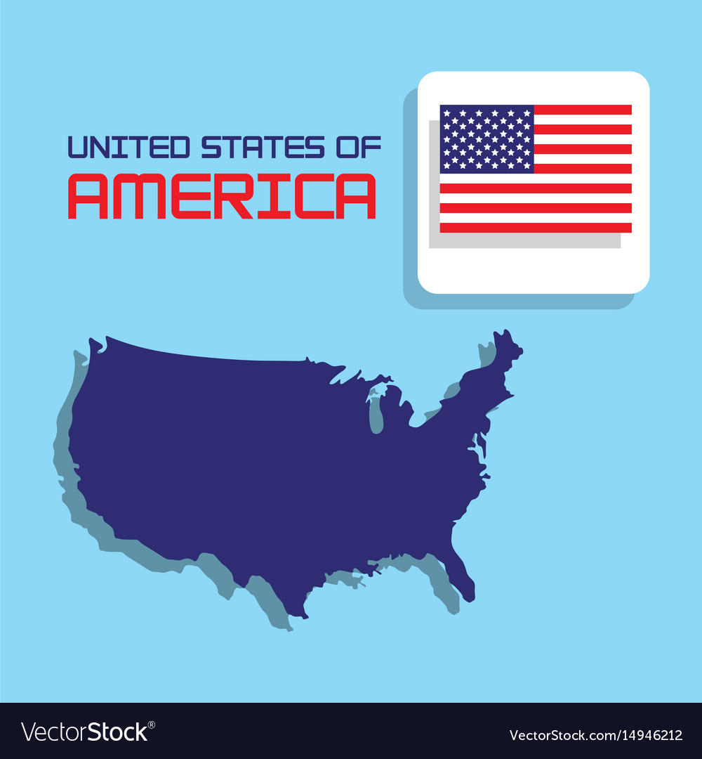 Independence day with flag and map design