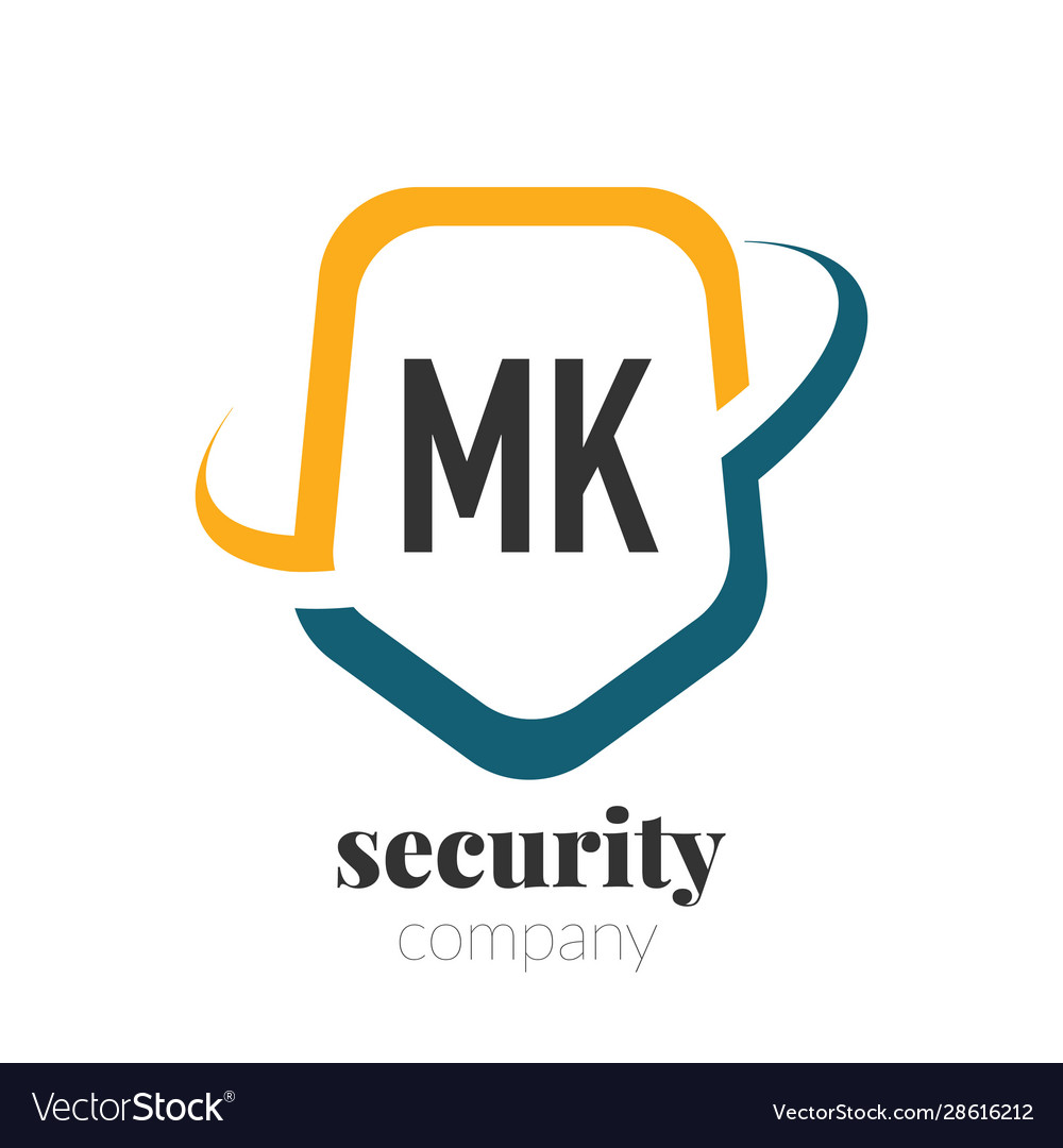 Initial letter mk creative secure company design Vector Image