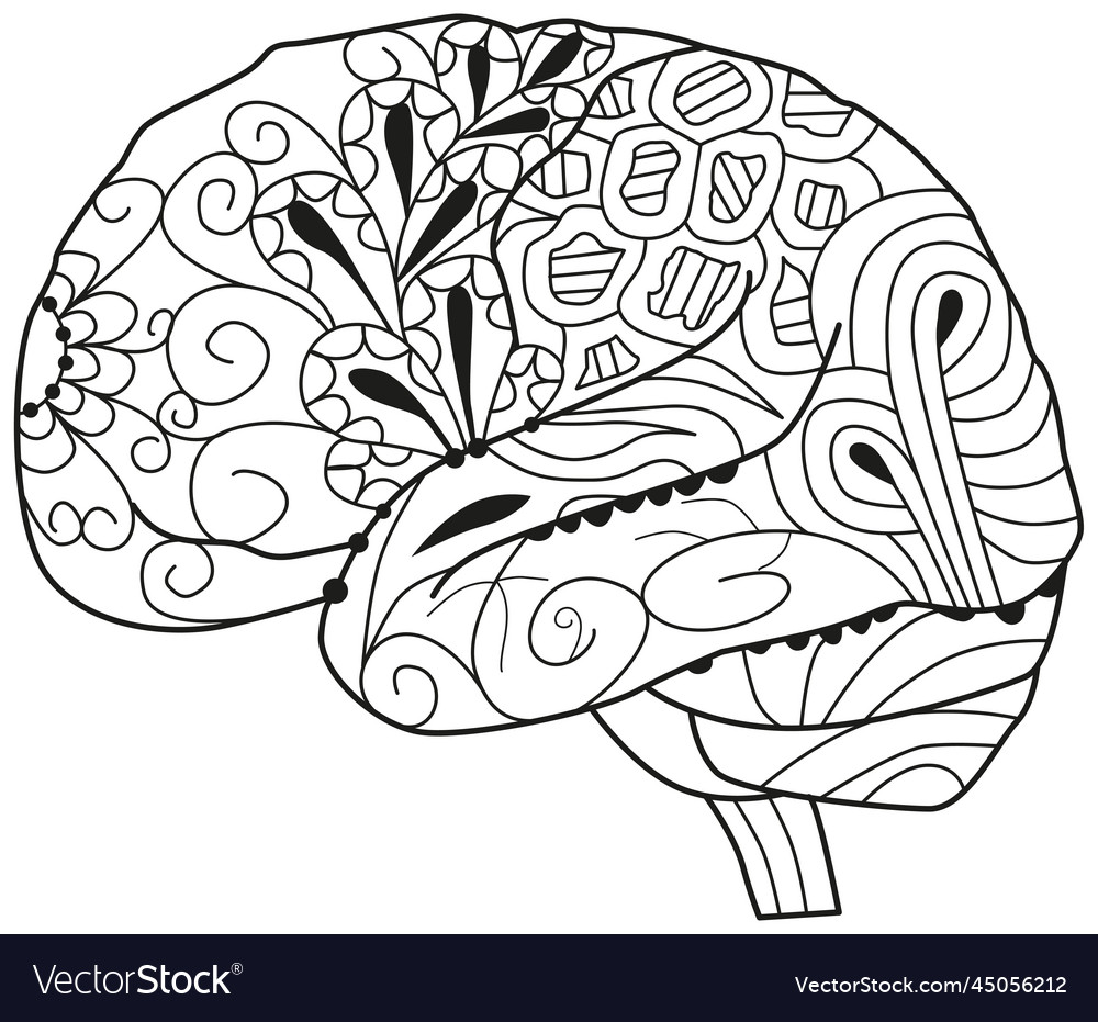 Intricate Brain Coloring Page