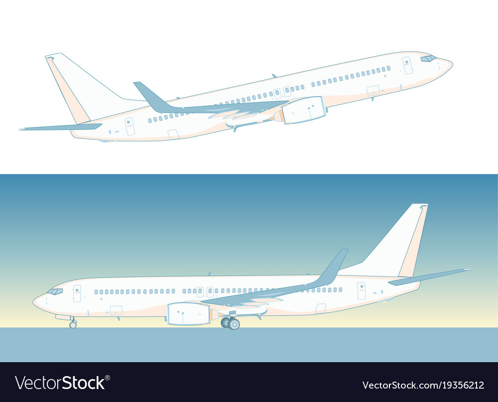 Moderne Airliner Illustration