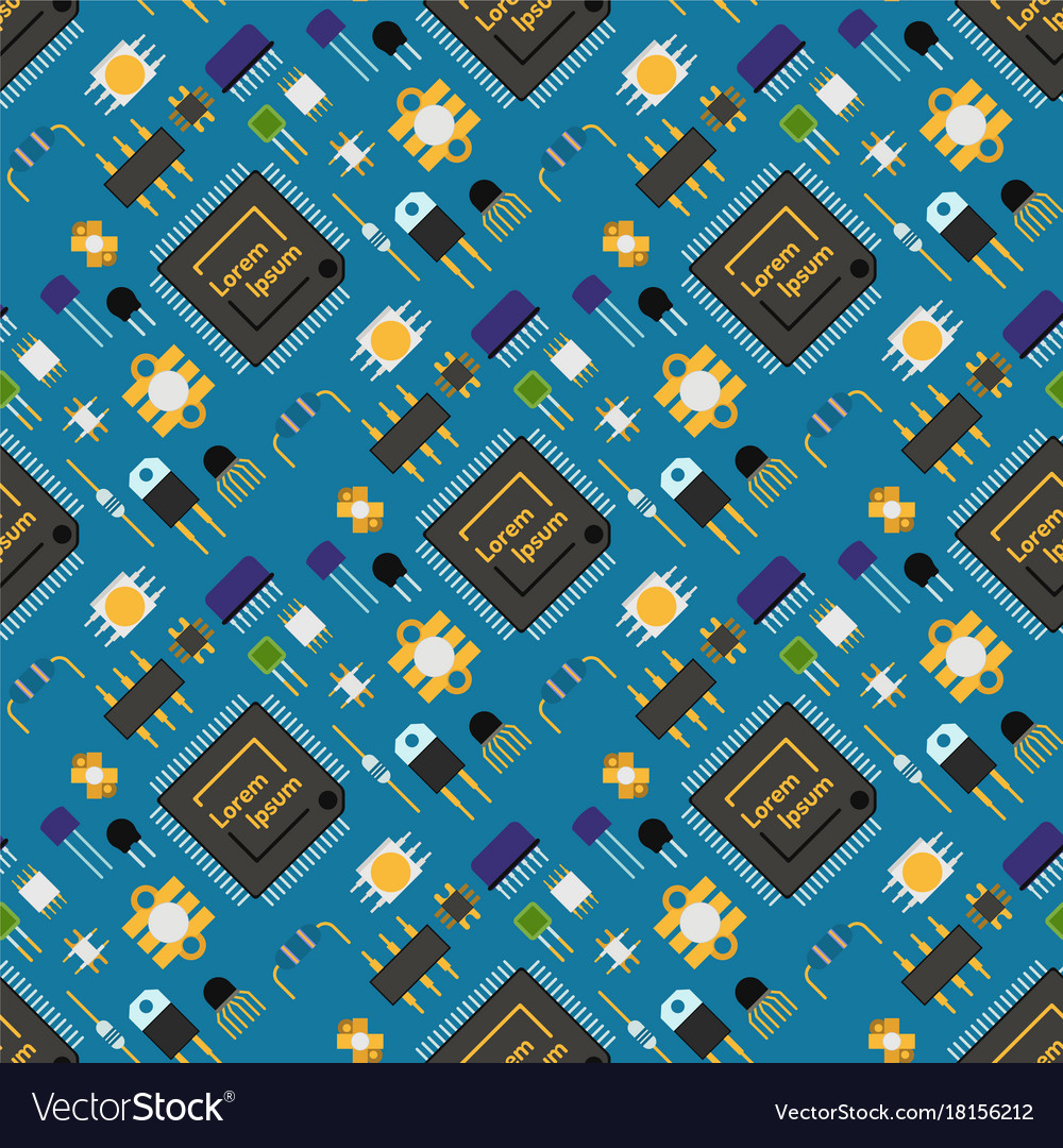 Modern Computer Chip Technology Pattern