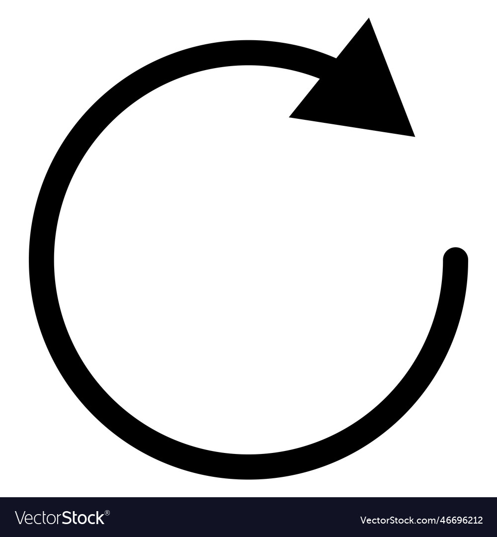 Restart icon reload rotation vector image Restart icon reload rotation