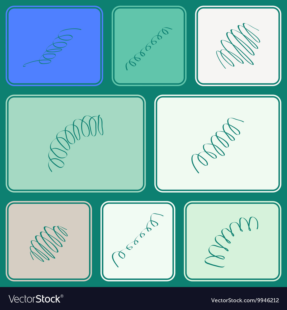 Seamless pattern with springs