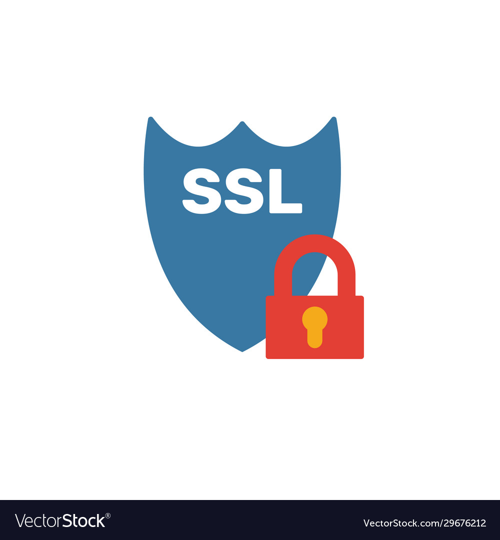 Ssl-Symbol einfaches Element aus Web-Hosting-Symbolen Vector Image Ssl-Symbol einfaches Element aus Web-Hosting-Symbolen