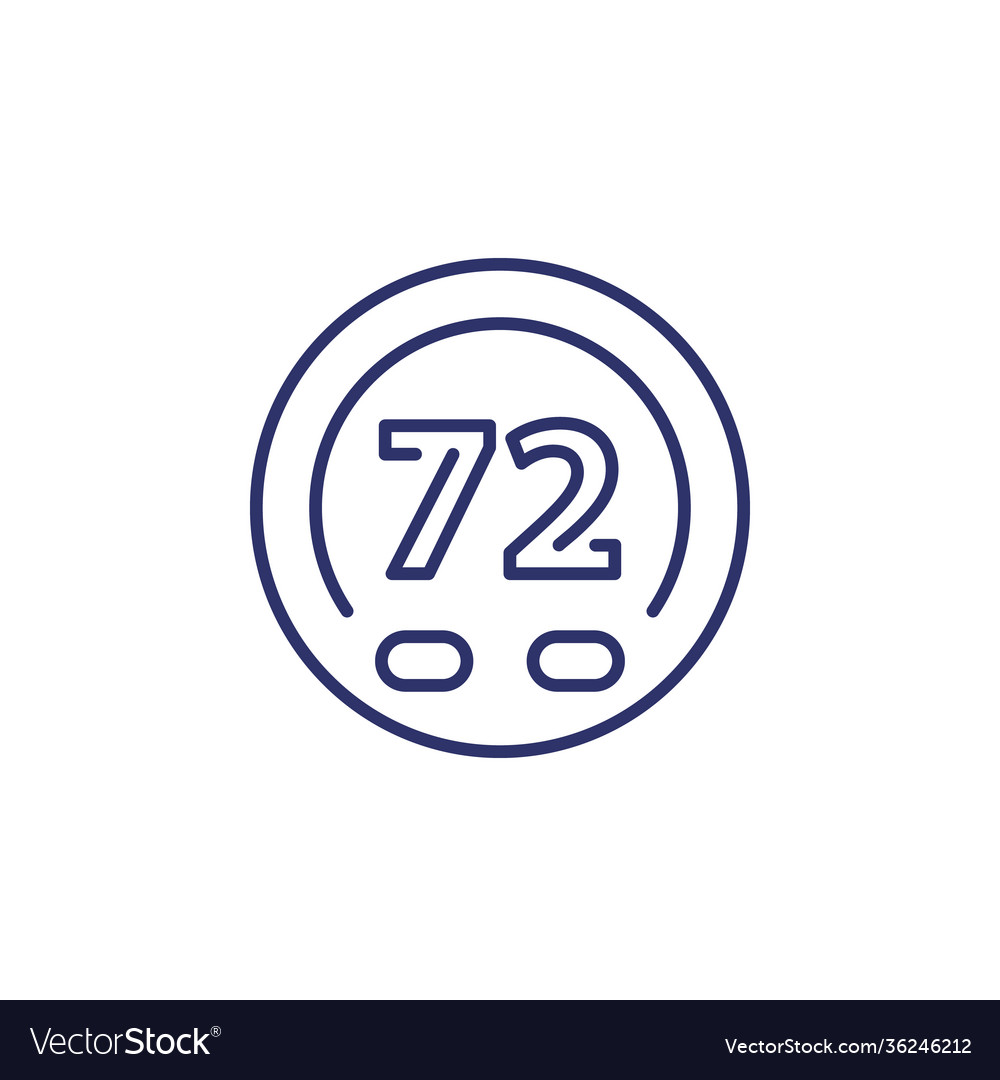 Thermostat icon in line design