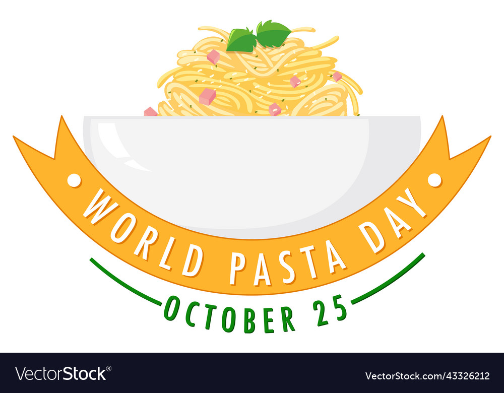 World pasta day banner design Royalty Free Vector Image