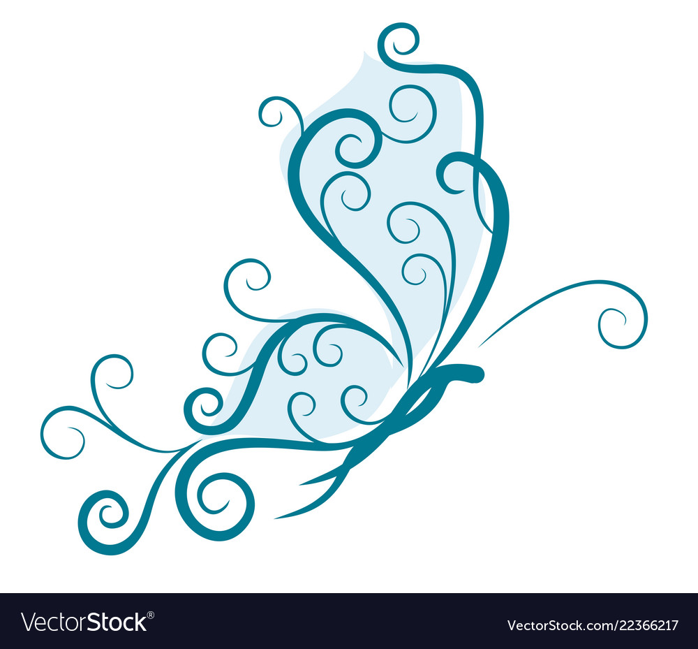 Blue butterfly Royalty Free Vector Image - VectorStock