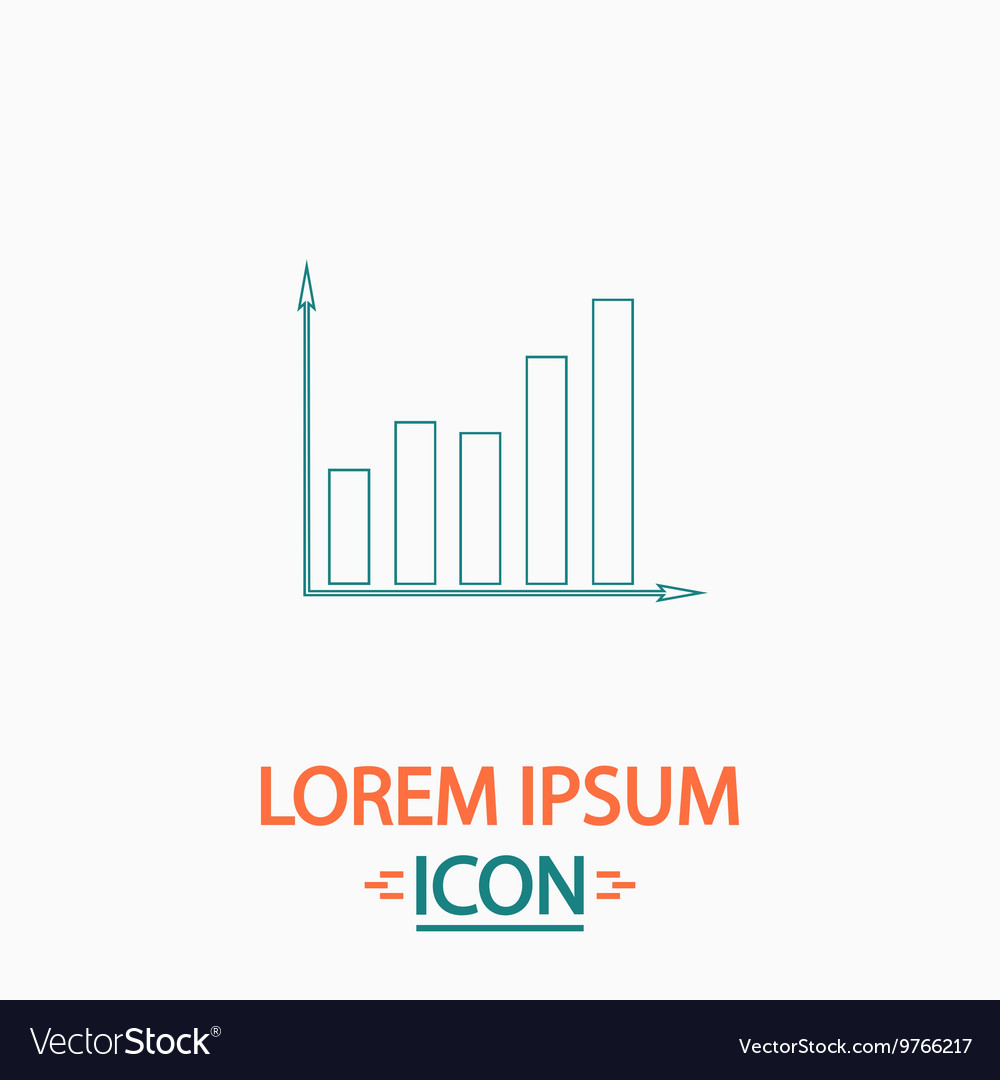 Business graph computer symbol