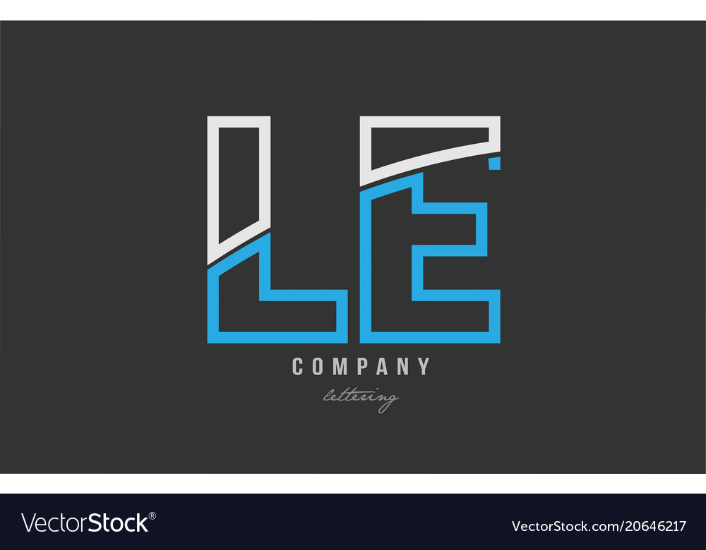 Elegant 'LE' Letter Combination Logo