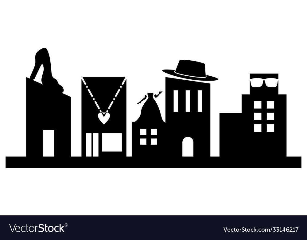 Fashion store silhouette symbol