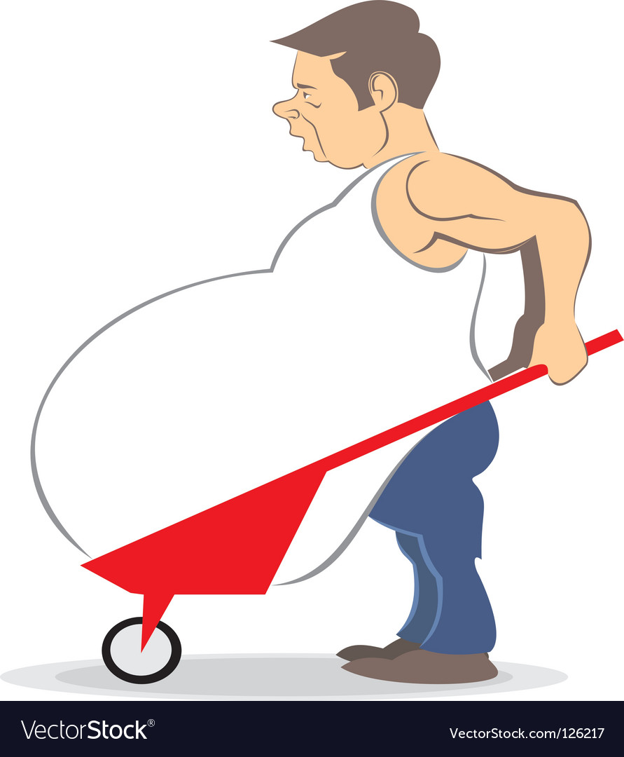 Fat man Royalty Free Vector Image - VectorStock