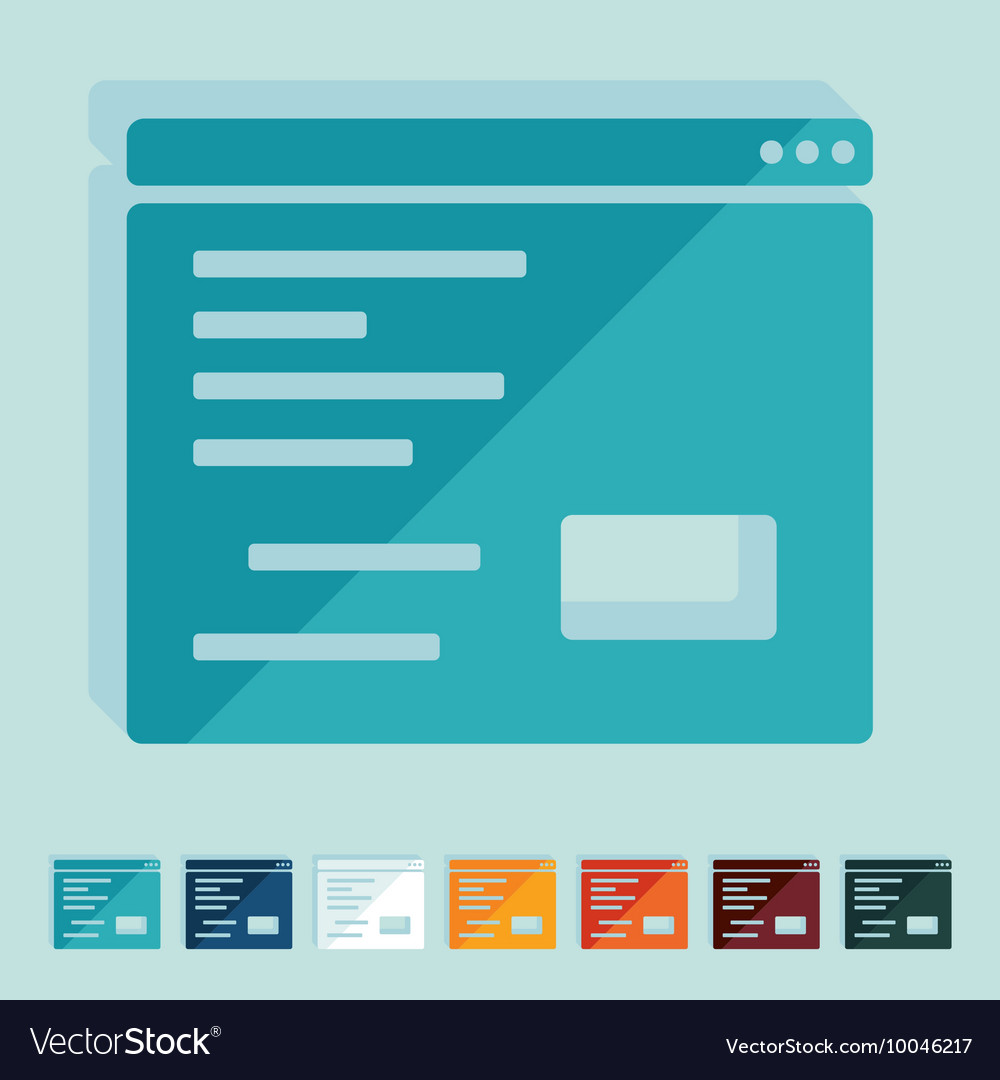 Flat design browser window