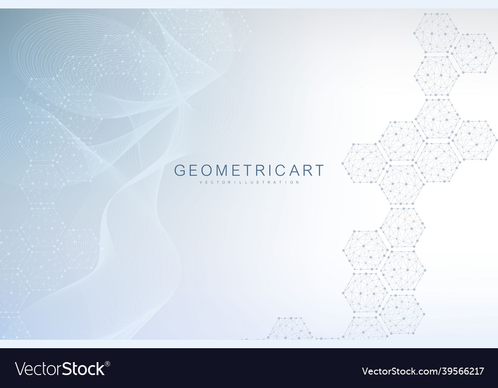 Geometric abstract background with connected line vector image Geometric abstract background with connected line