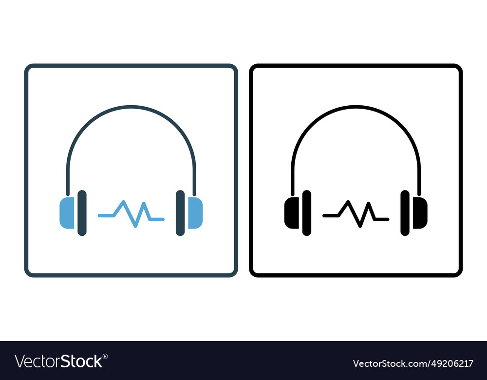 Headphone icon related to device computer