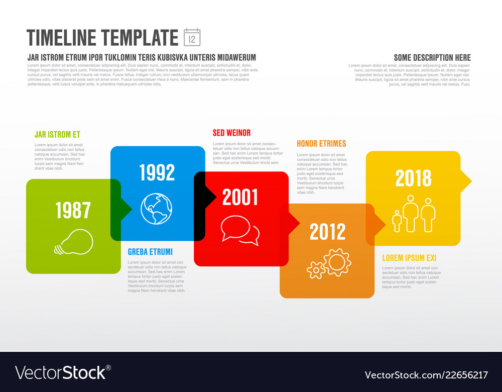 Infographic horizontal timeline template made Vector Image