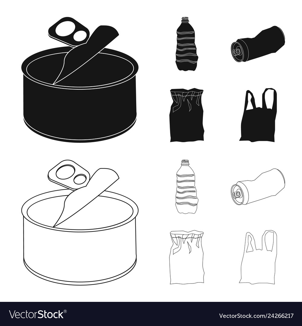 Isolated object of dump and sort sign collection vector image Isolated object of dump and sort sign collection
