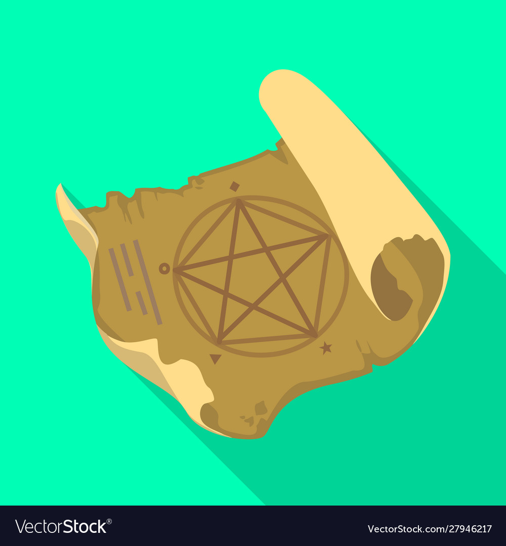 Isolated object parchment and alchemy logo web