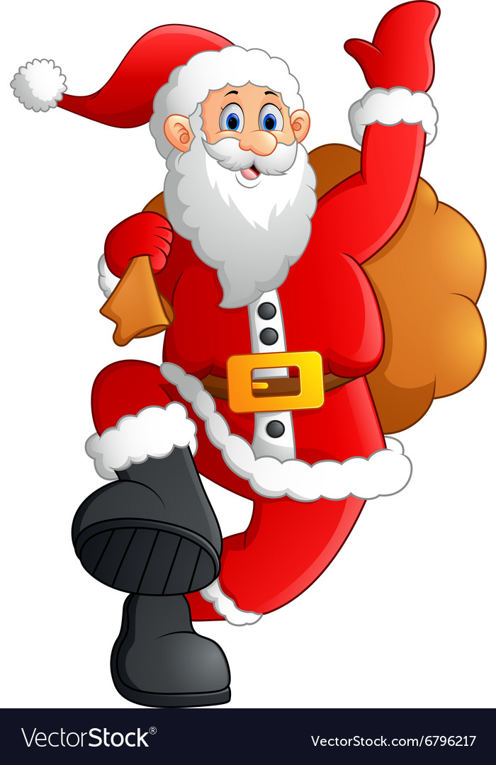 Jolly father christmas cartoon