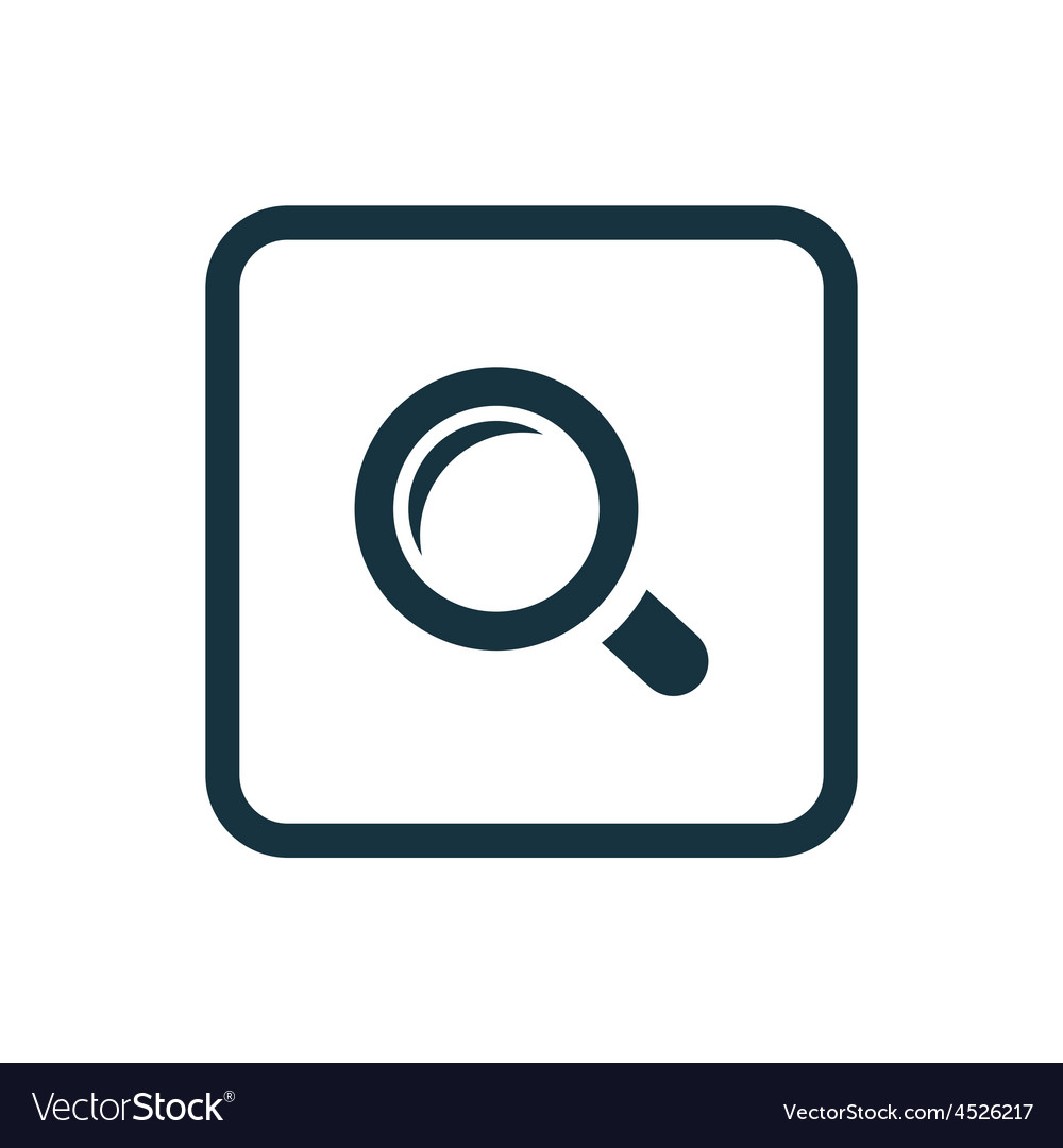 Magnifier icon rounded squares button