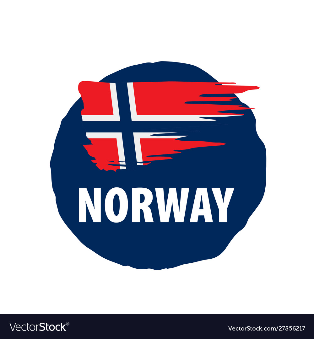 Norway flag on a white Royalty Free Vector Image