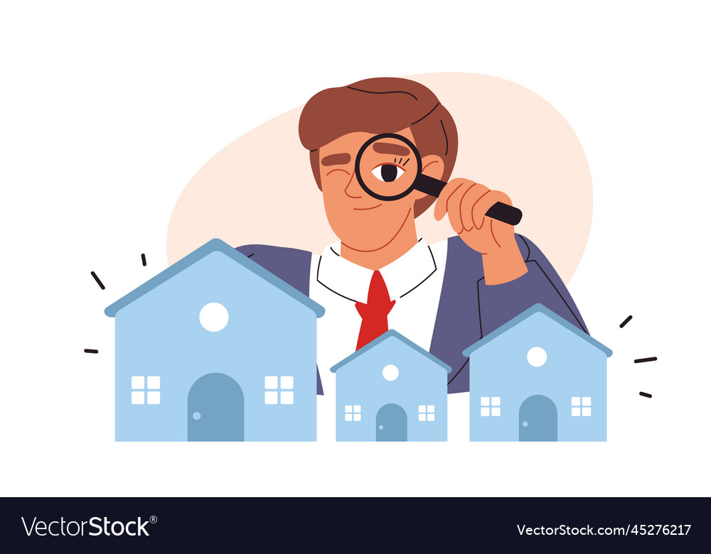 Real property search concept rent apartment buy vector image