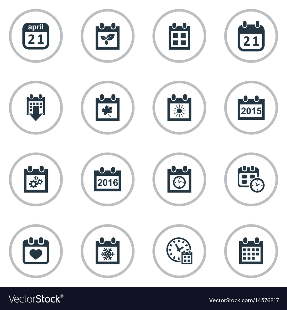 Set of simple time icons