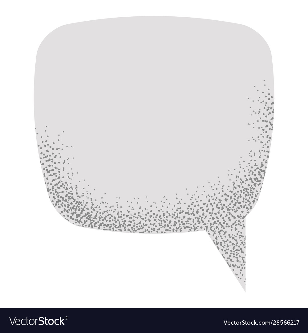 Speech empty bubble with noise sand texture