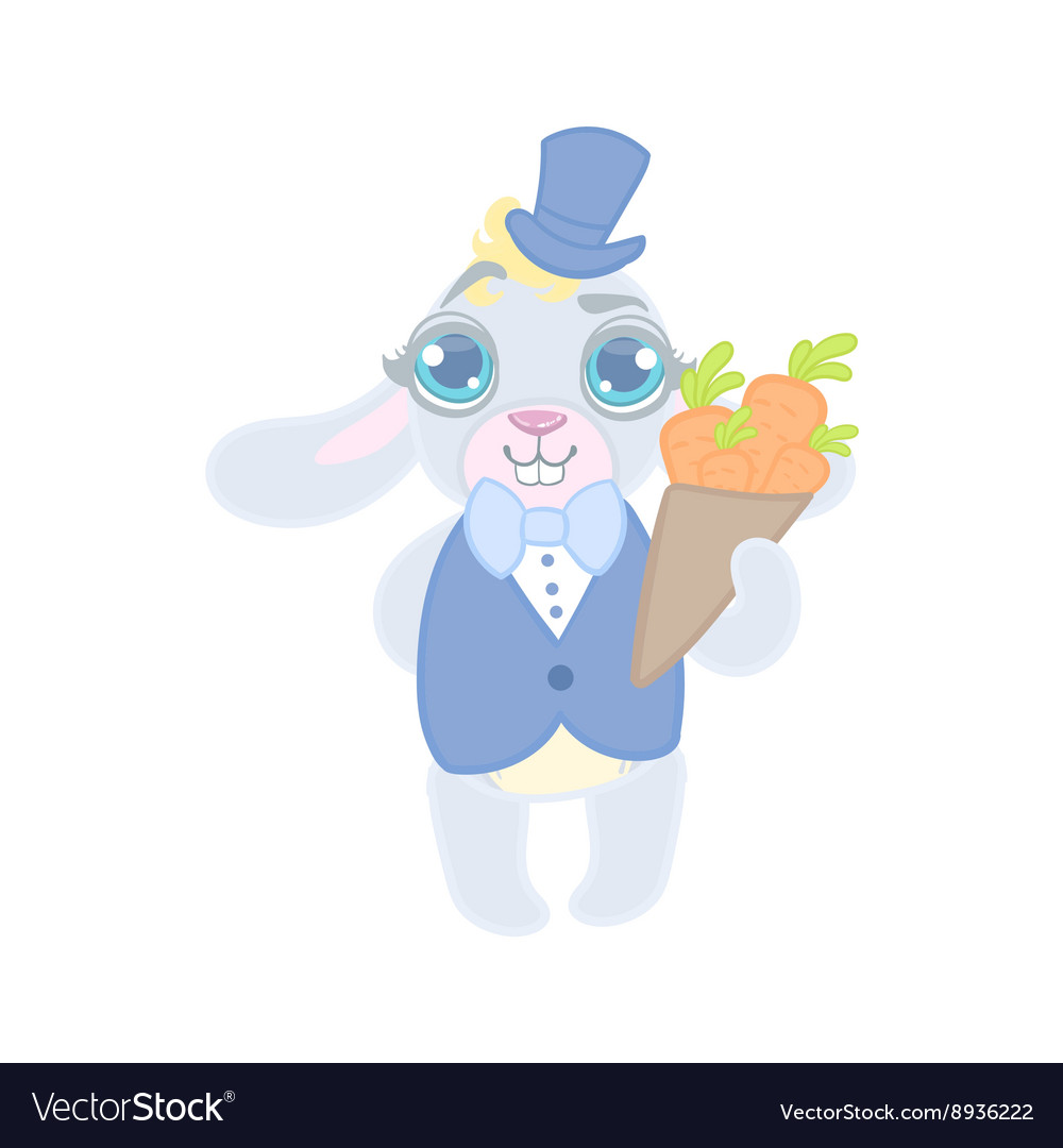 Bunny dressed in suit on date