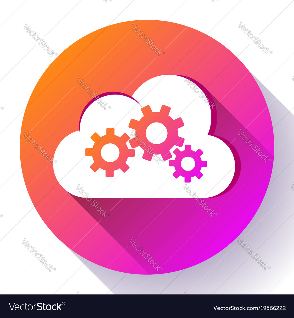 Cloud logo services computing gear