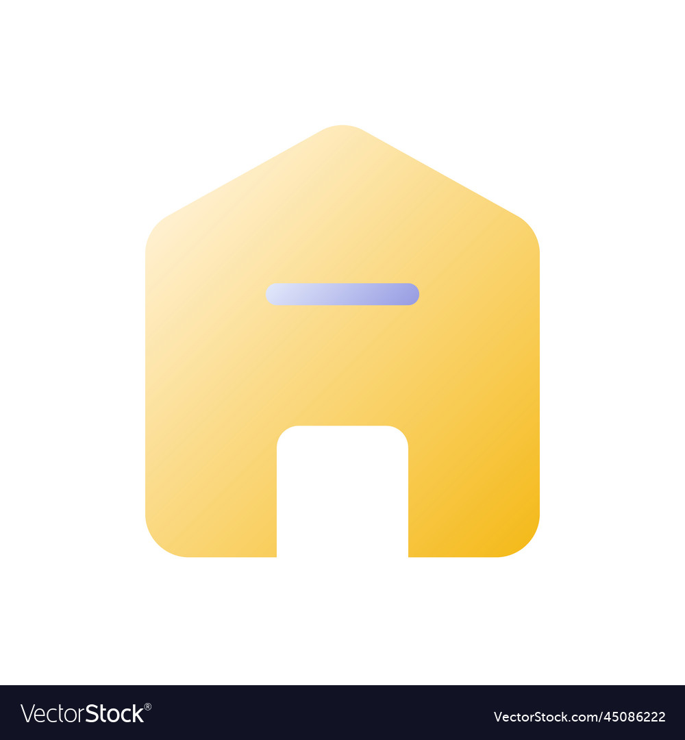 Delete address flat gradient two-color ui icon vector image Delete address flat gradient two-color ui icon