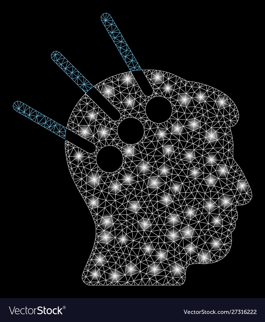 Flare mesh 2d neural interface with spots vector image Flare mesh 2d neural interface with spots
