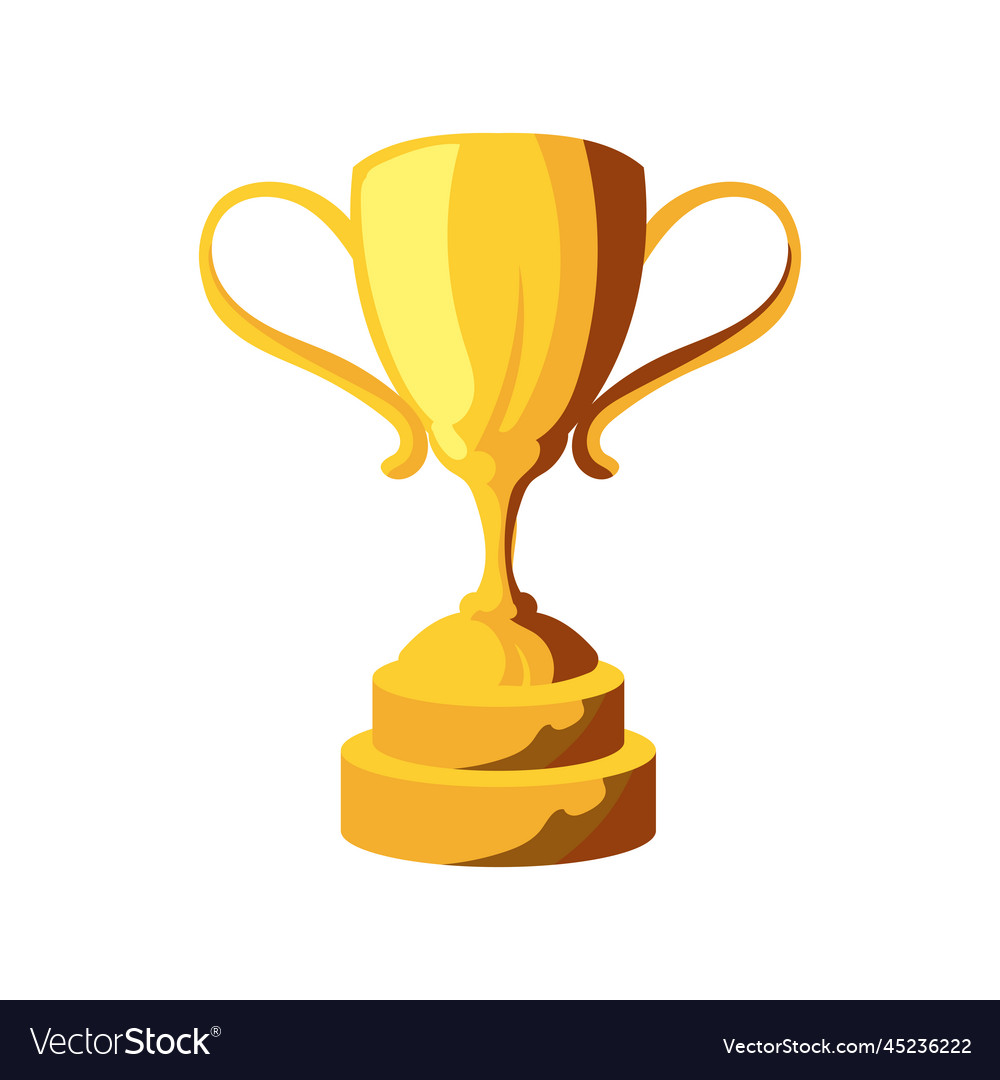 Golden trophy Royalty Free Vector Image - VectorStock