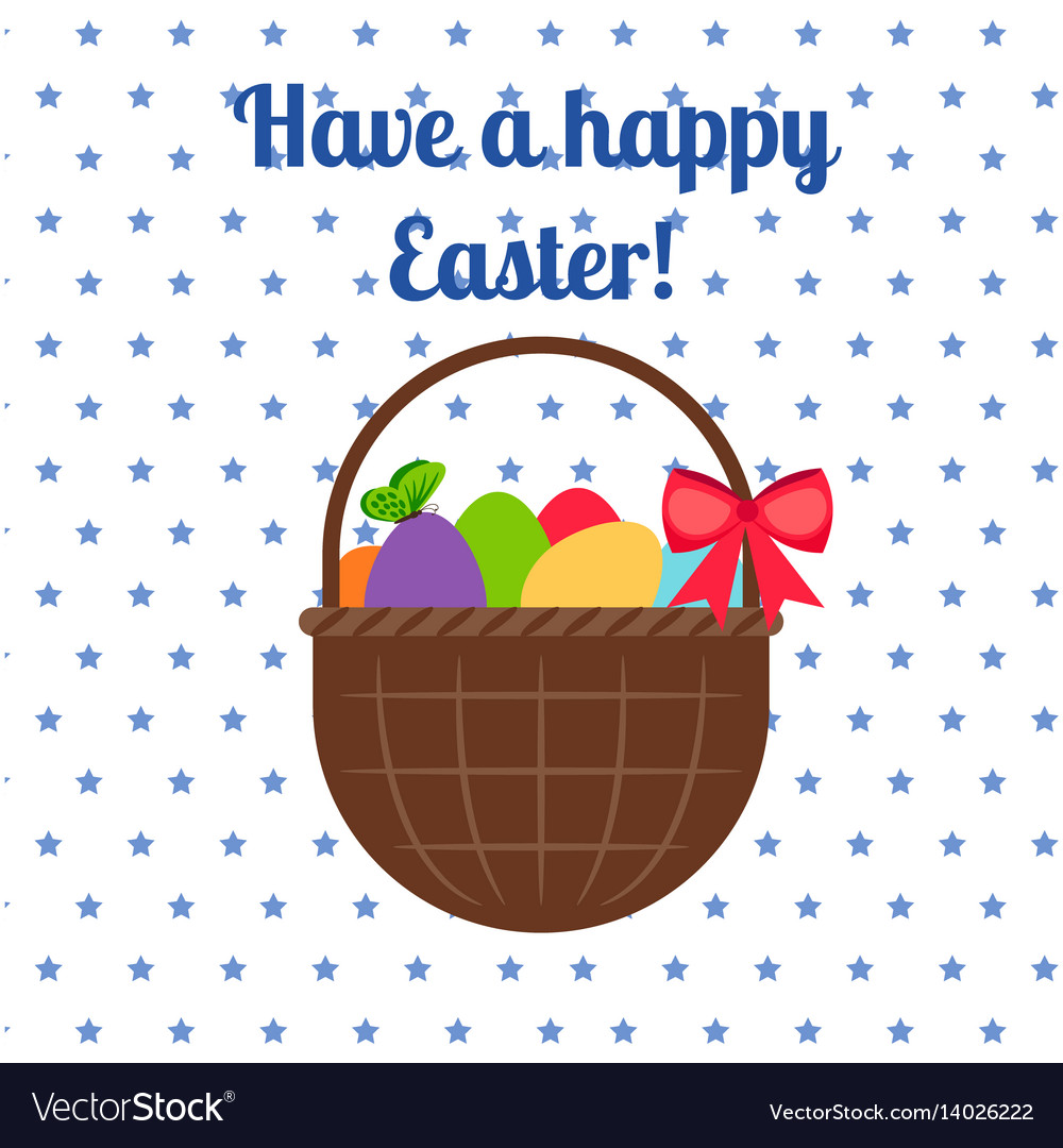 Happy easter white greeting card