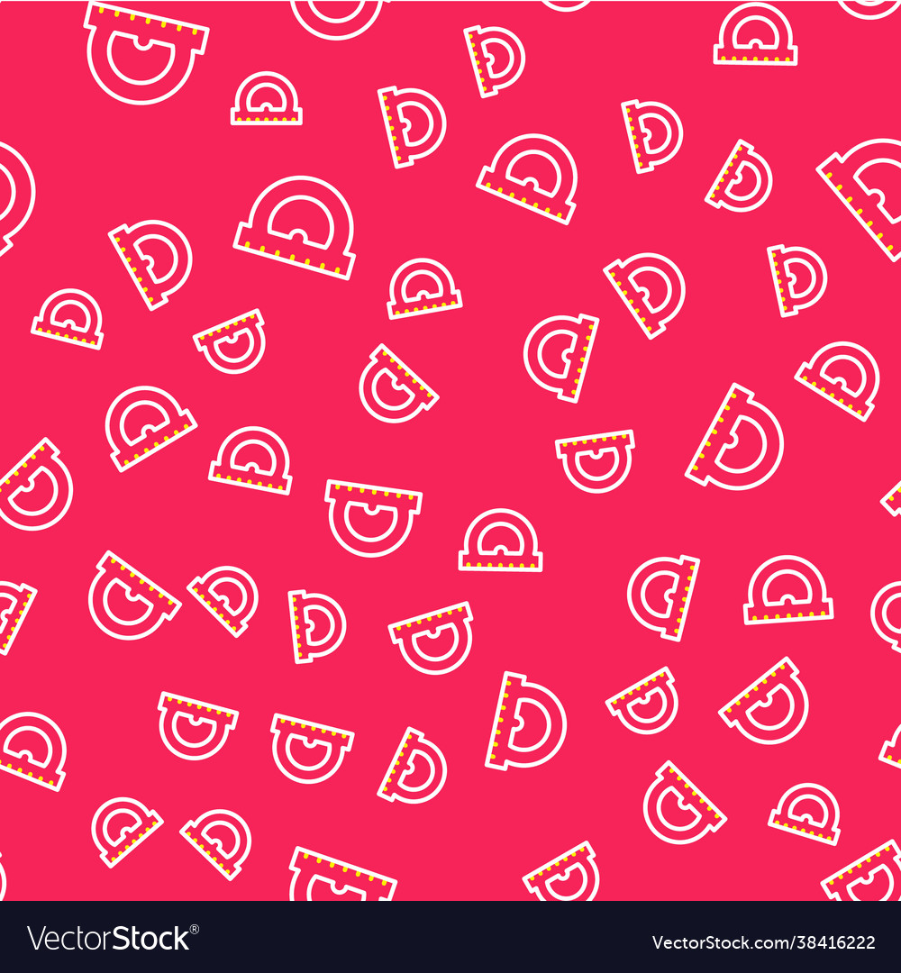Line protractor grid for measuring degrees icon vector image Line protractor grid for measuring degrees icon