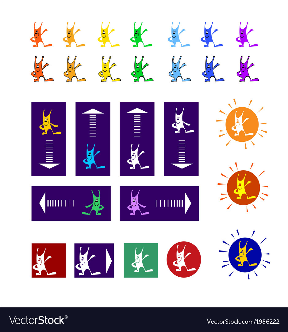 Multicolored rabbits with black stroke and without