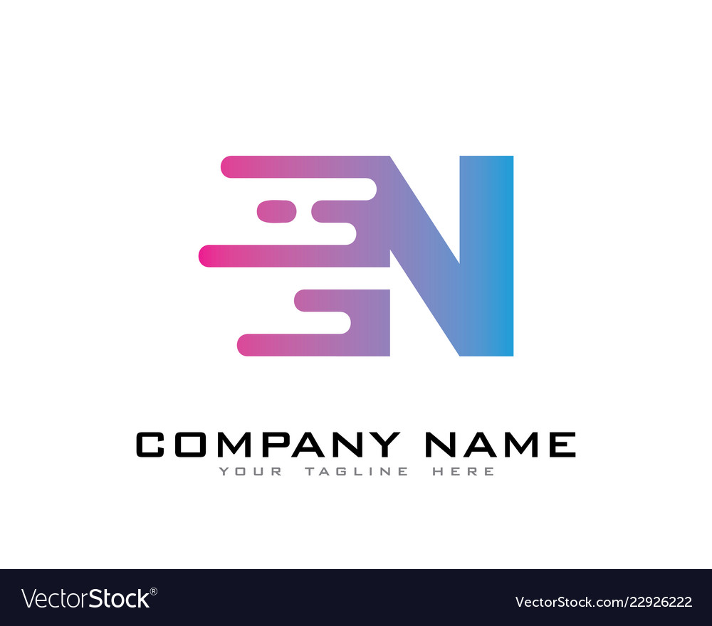 N speed letter logo icon design