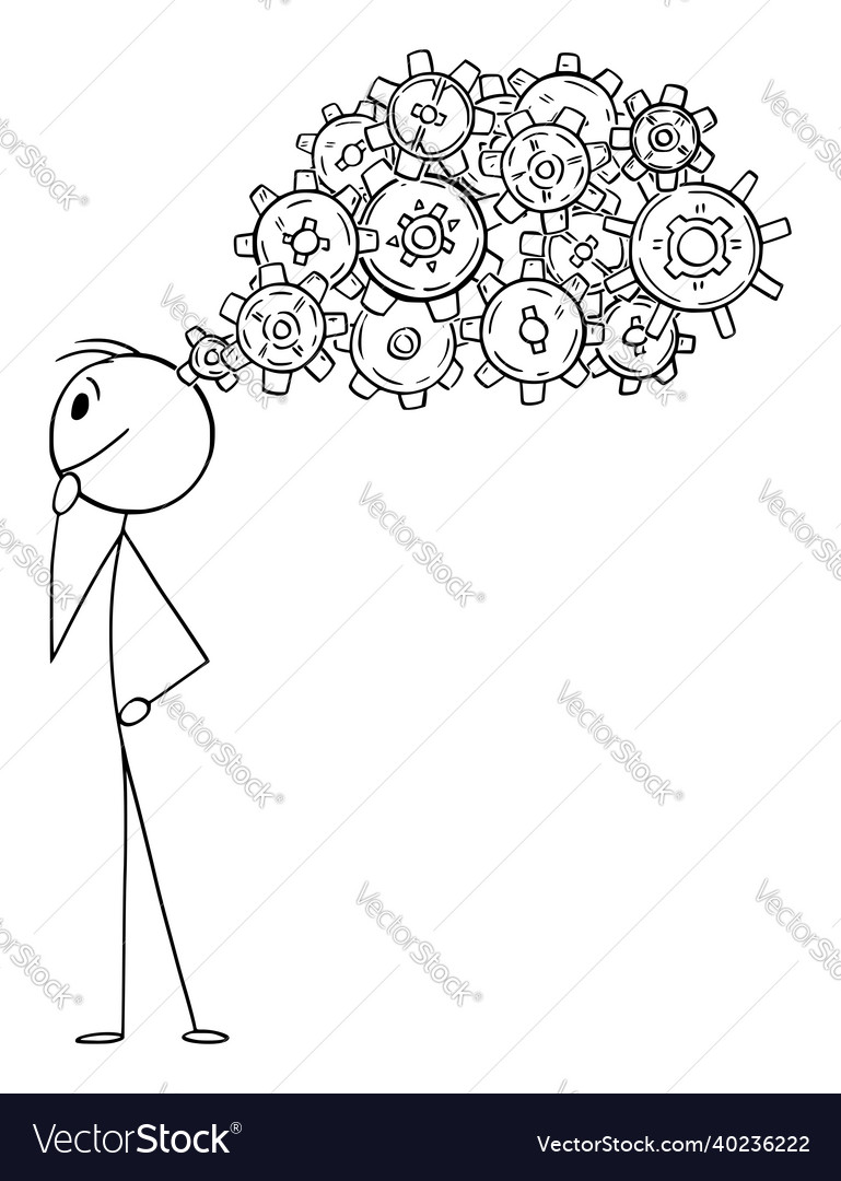 Person thinking concept of idea creativity Vector Image